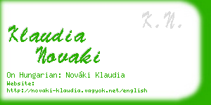 klaudia novaki business card